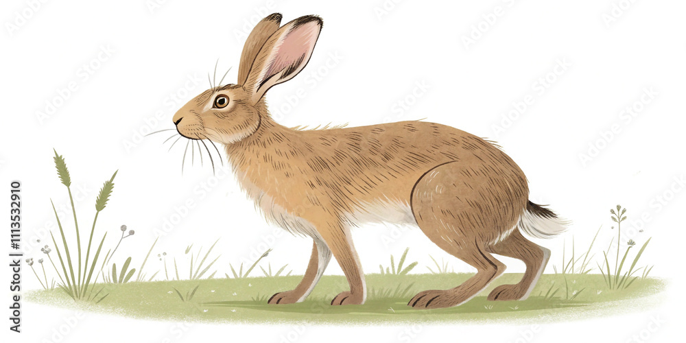 Obraz premium Hare Side View