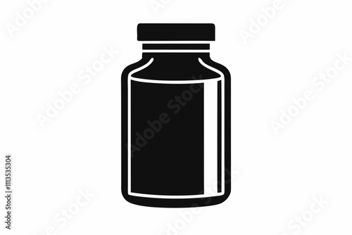 Protein jar icon set Sport Nutrition color editable,Black solid icon for medicine.