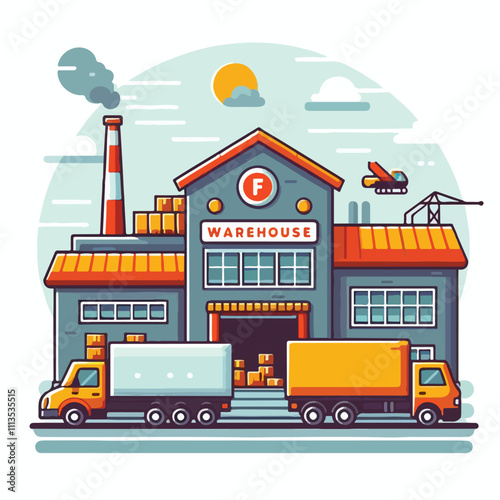 warehouse vector