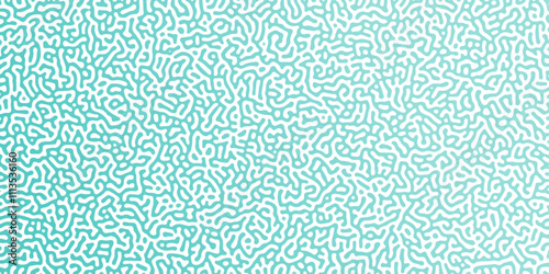 Turing Abstract Pattern, suitable for any business. White and blue color diffusion reaction seamless pattern.An abstract Reaction-diffusion or Turing pattern formation, coral reef, natural texture,	