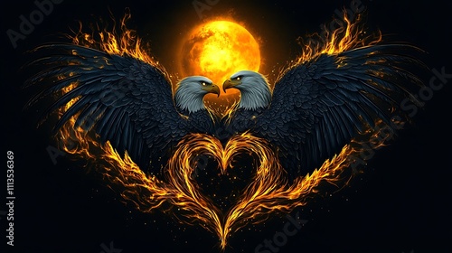 A beautiful HD wallpaper background photo of the fire bird logo photo