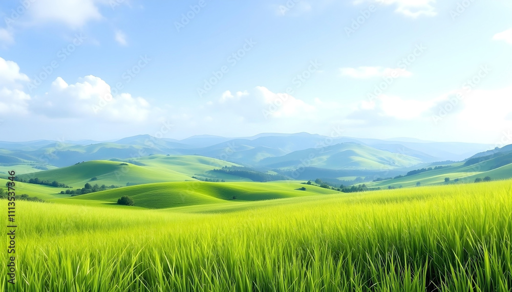green field and mountains green field and mountains
