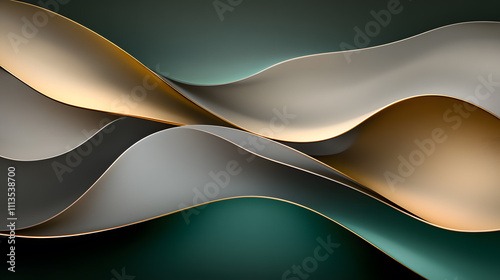 Dynamic flowing waves of color abstract art modern design studio setting close-up perspective visual harmony for creative inspiration