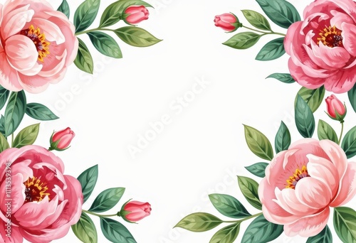 Wallpaper Mural roses frame Torontodigital.ca