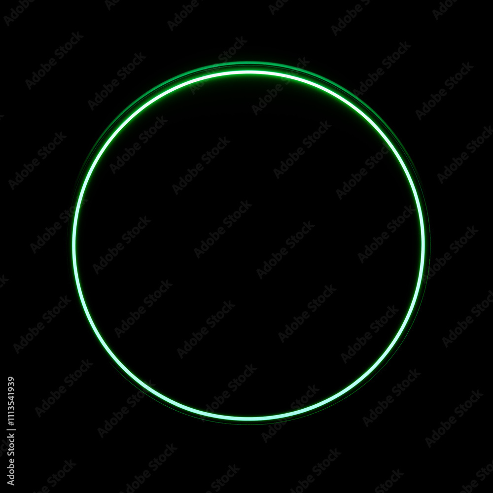 Green circle is lit up in the dark Green circle is lit up in the dark