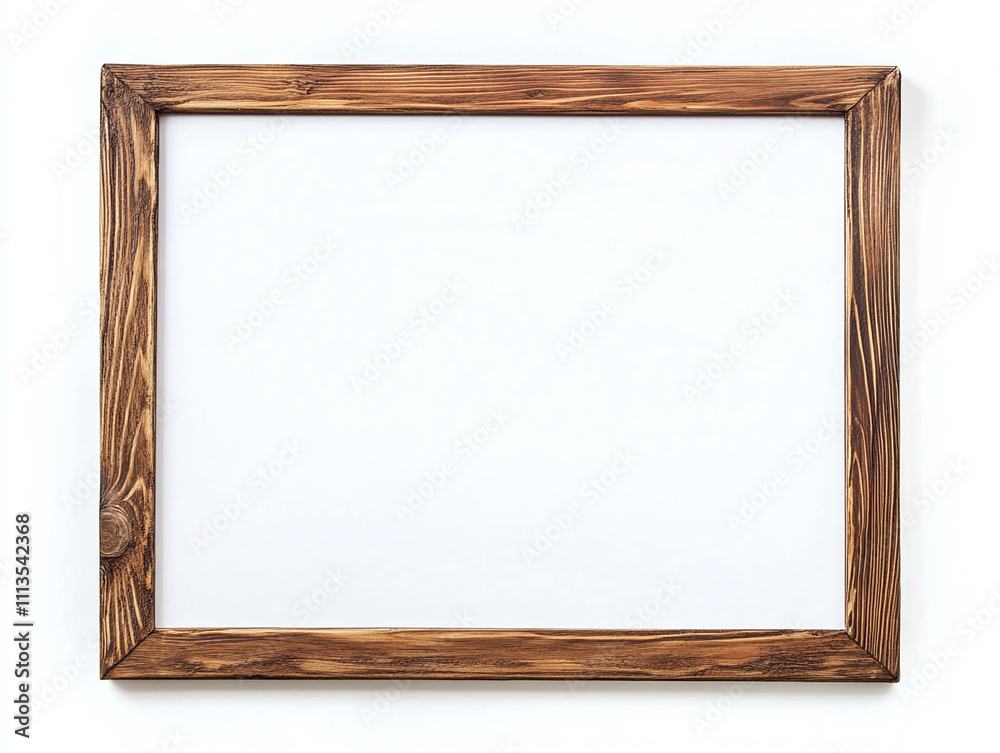 Chic classroom whiteboard with a wooden frame isolated on white background
