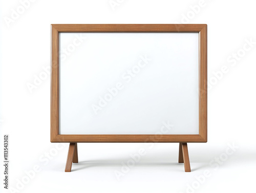 Chic whiteboard with a magnetic surface isolated on white background