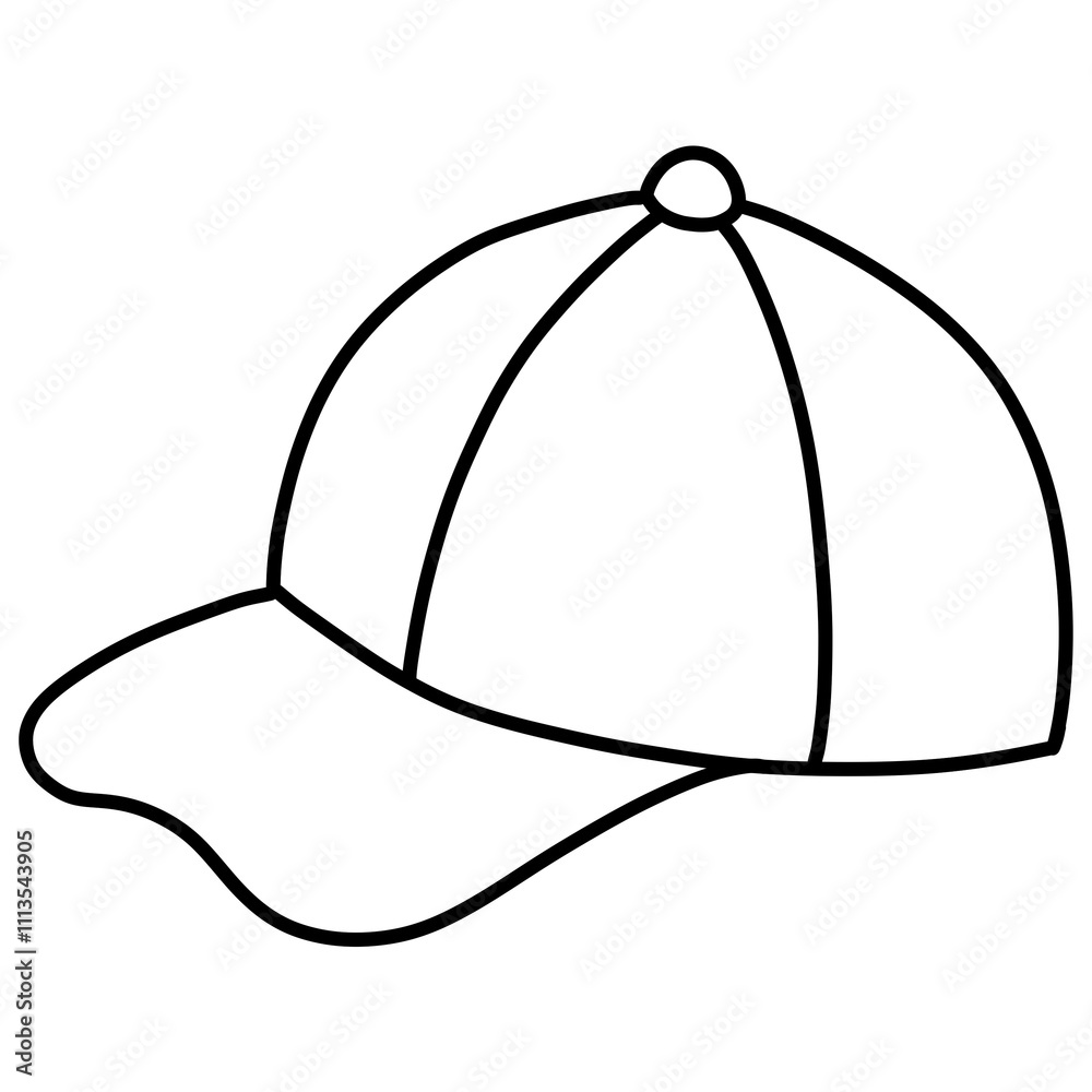 Hand drawn doodle sketch cap style outline Hand drawn doodle sketch cap style outline
