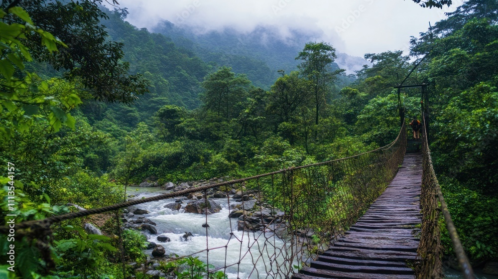 Adventure travel adventures captured through thrilling moments like bungee jumping and trekking Adventure travel adventures captured through thrilling moments like bungee jumping and trekking