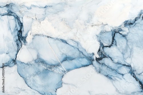 White marble with soft blue-gray veining, showcasing the luxurious texture and smooth finish from a wide view.