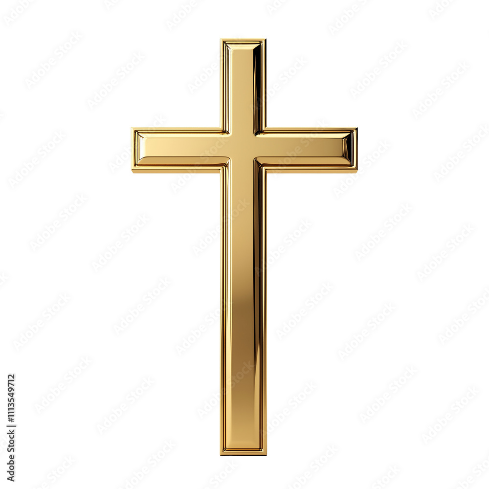 Golden Metallic Christian Cross Golden Metallic Christian Cross