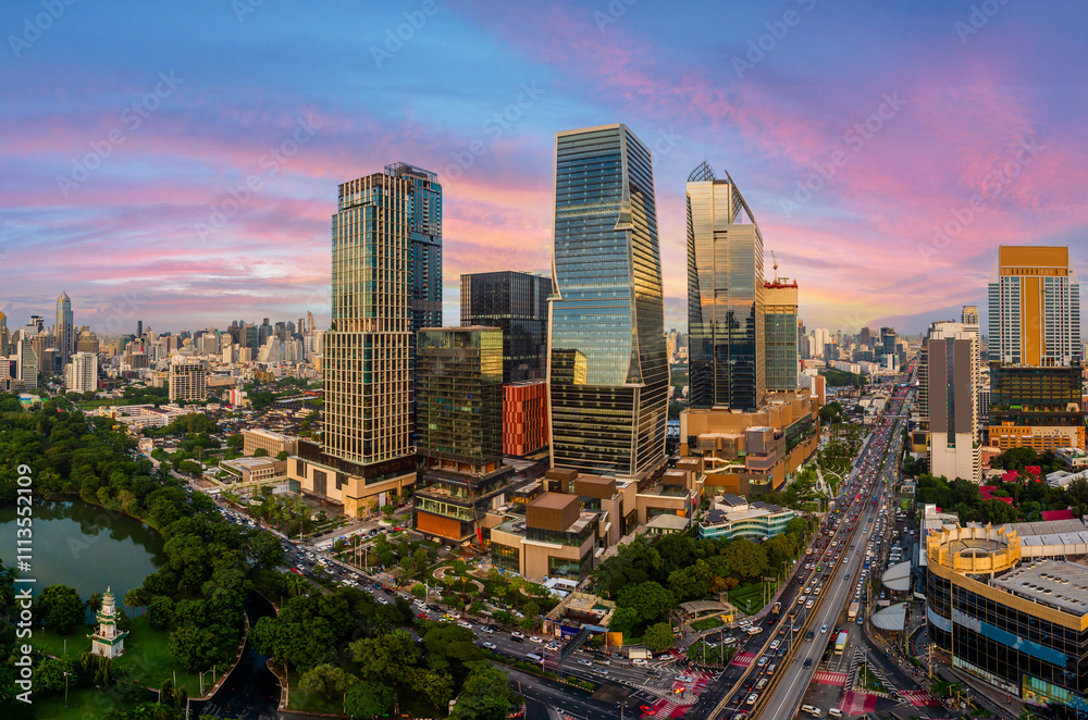 Fototapeta premium Background Bangkok city