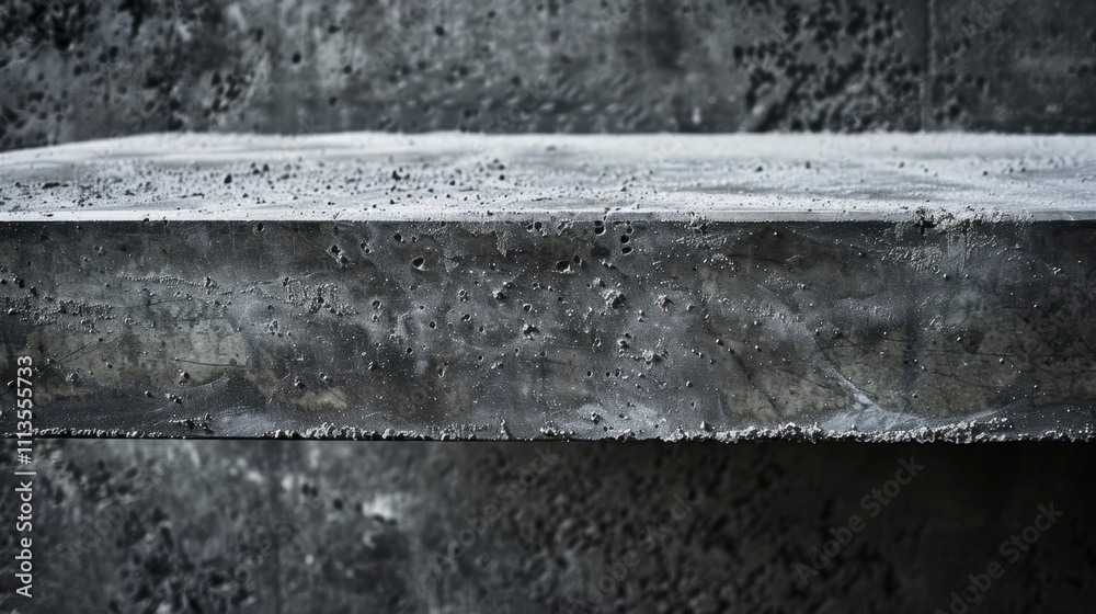 Obraz premium Dust-Laden Shelf: A shelf blanketed with a soft, gray layer of dust, disturbed only by faint fingerprints, reflecting a forgotten, neglected corner of the room. 