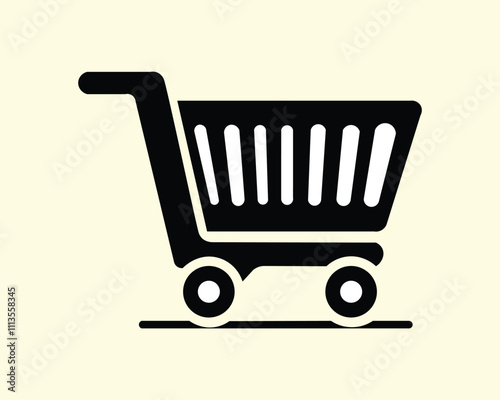 Wallpaper Mural Shopping cart icon isolated white background. Shopping basket icon flat style. Web store shopping cart. Shopping trolley icon vector. Torontodigital.ca