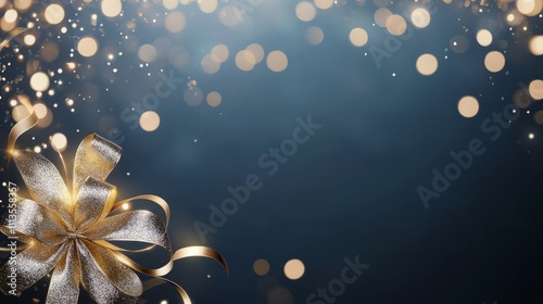 Elegant gift ribbon with sparkling background perfect for celebrations and ev...