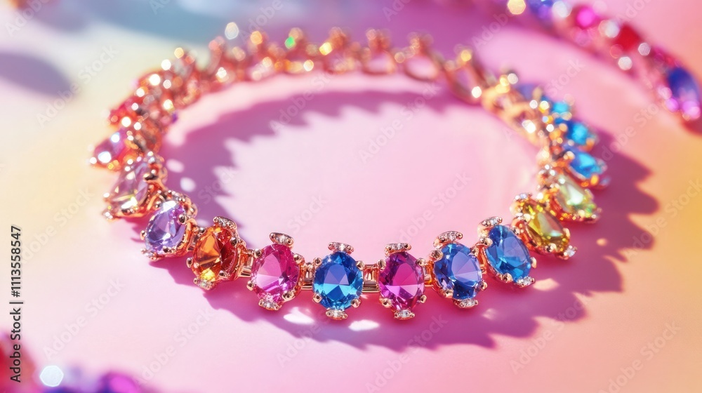 Obraz premium Rainbow-themed jewelry designed with colorful and symbolic elements