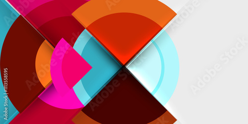 Target circle geometric abstract shapes. Vector Illustration For Wallpaper, Banner, Background, Card, Book Illustration, landing page