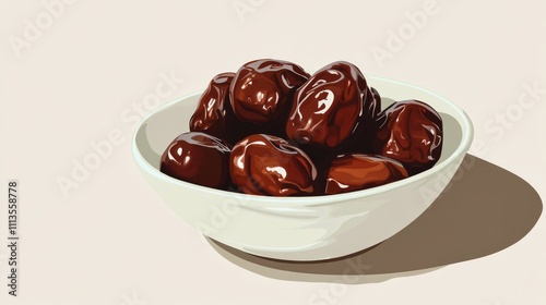 Delicious dates in a bowl showcasing their rich texture and natural sweetness