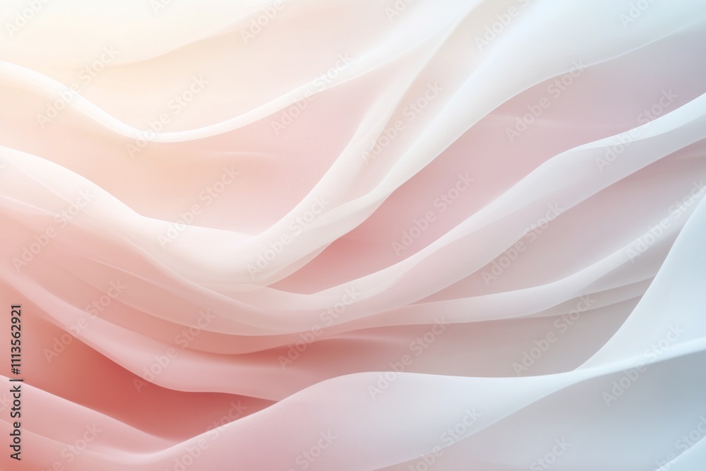 Obraz premium Soft white waves create a calming abstract background for design projects