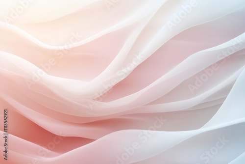 Soft white waves create a calming abstract background for design projects