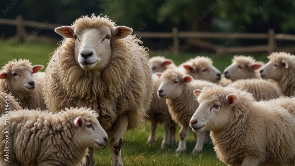Fototapeta premium Sheep Flock