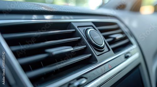 Car air conditioning outlet. close-up shot. photo