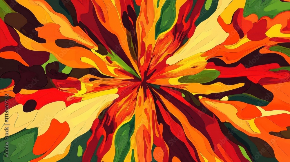 Vivid Abstract Explosion of Colorful Swirls and Patterns in Motion