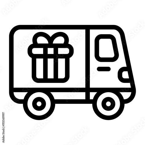 Giveaway Delivery Line Icon