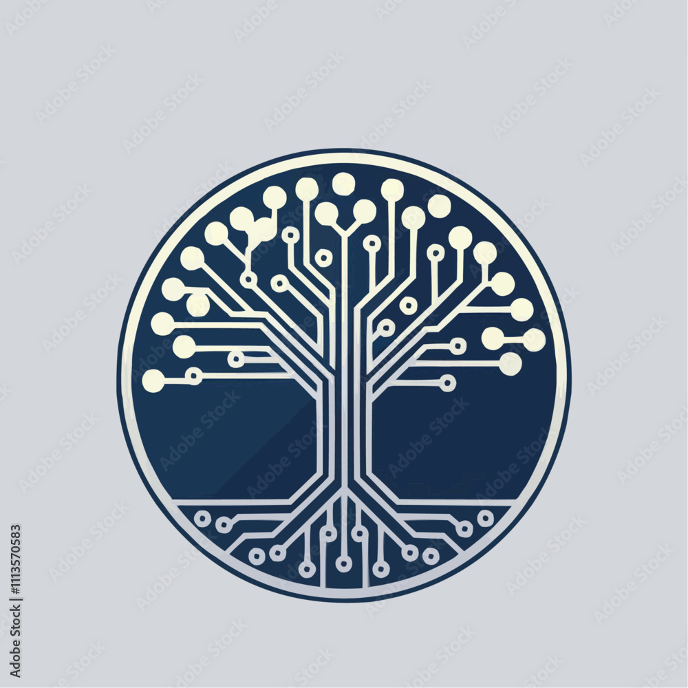 Tree technology logo template Tree technology logo template