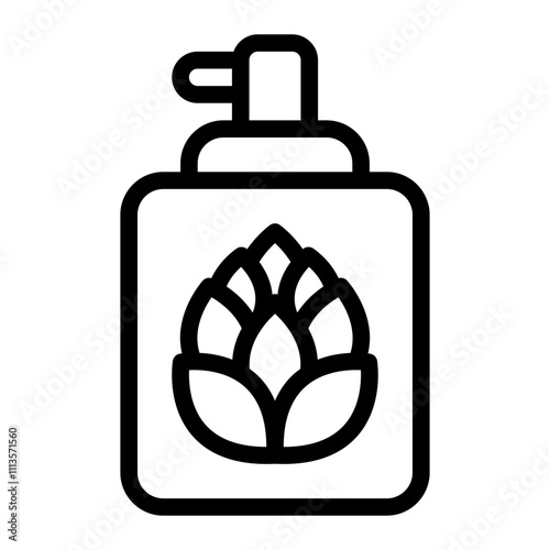 Perfume Pine Cone Line Icon