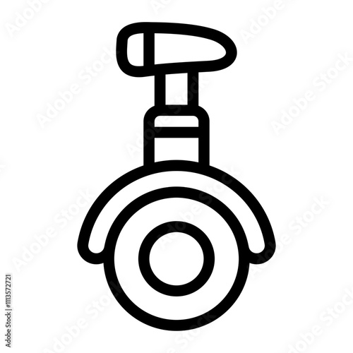 Unicycle Line Icon