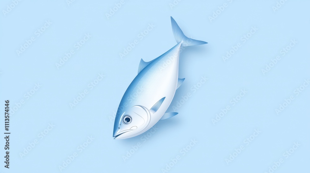 A sleek, blue fish swims against a light blue background, showcasing its streamlined body and friendly expression. A sleek, blue fish swims against a light blue background, showcasing its streamlined body and friendly expression.