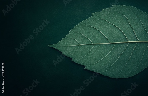 Close up view of green leaves showcasing intricate patterns and textures in n...