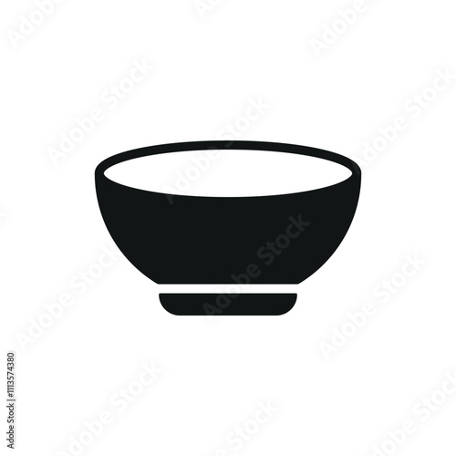 Bowl icon, a beautifully designed vector element that elevates the sophistication of your visuals, making every project stand out effortlessly