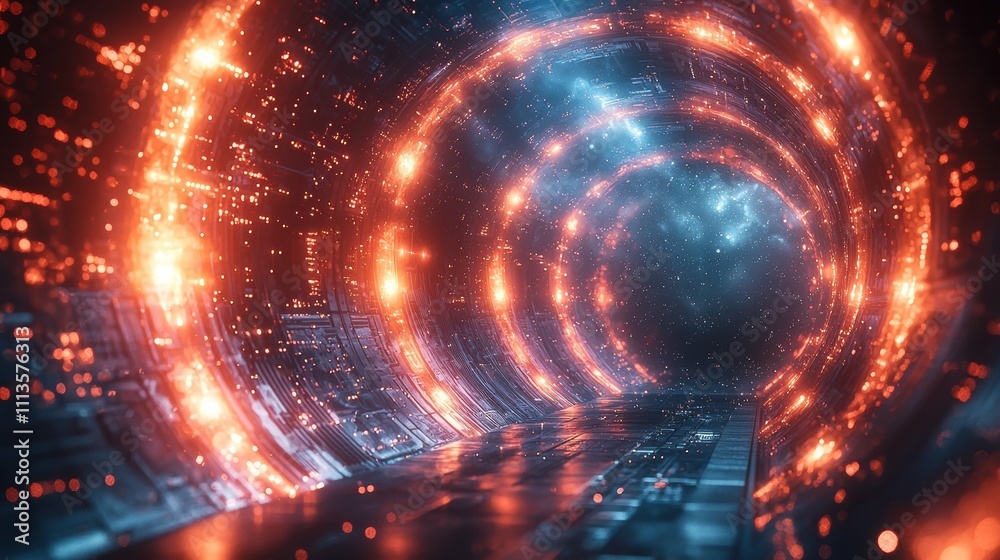 Luminous Vortex Futuristic Portal to the Cosmic Realm Luminous Vortex Futuristic Portal to the Cosmic Realm