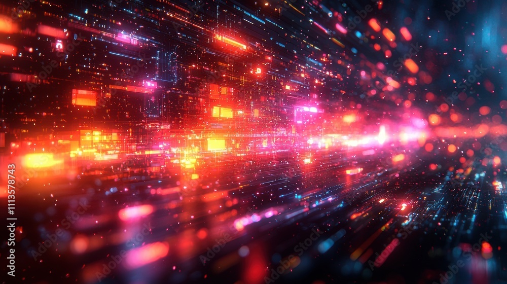 Mesmerizing Cosmic Luminance Hypnotic Digital Particles in Motion Mesmerizing Cosmic Luminance Hypnotic Digital Particles in Motion