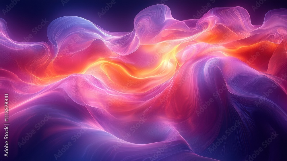 Mesmerizing Cosmic Waves of Vibrant Neon Energy in Otherworldly Splendor Mesmerizing Cosmic Waves of Vibrant Neon Energy in Otherworldly Splendor
