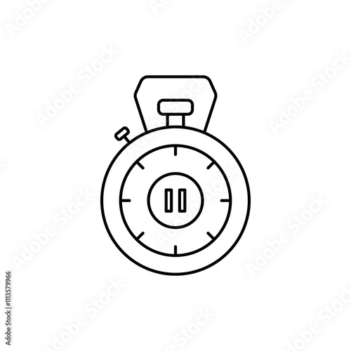 Outline Icon Pause, Two vertical lines icon to indicate a temporary pause.