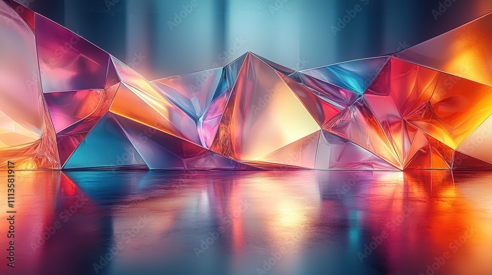 Mesmerizing Prismatic Crystals in Vibrant Kaleidoscopic Display Mesmerizing Prismatic Crystals in Vibrant Kaleidoscopic Display