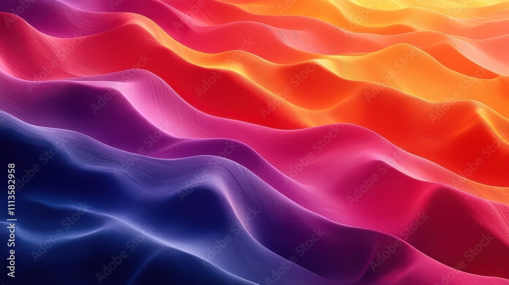 Obraz premium Mesmerizing Waves of Vibrant Digital