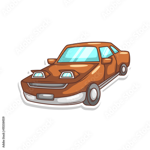 cartoon cute car transportation illustration art