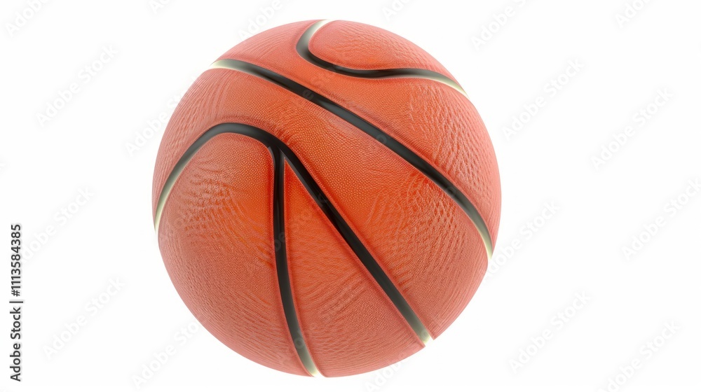Fototapeta premium Basketball background with white background, basketball sport concept.
