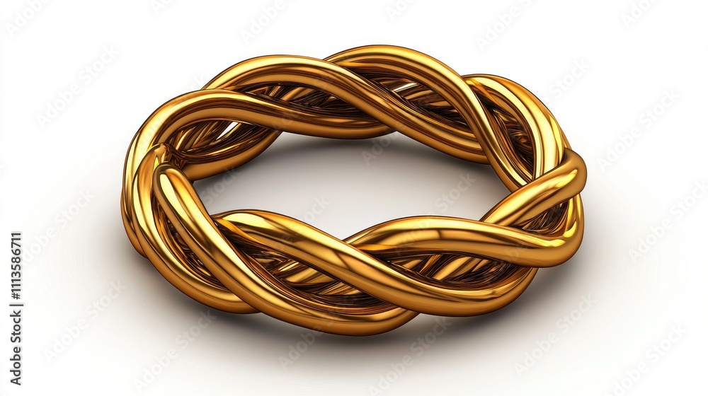 Golden twisted ring display jewelry showcase 3d render luxurious setting close-up view artistic concept Golden twisted ring display jewelry showcase 3d render luxurious setting close-up view artistic concept