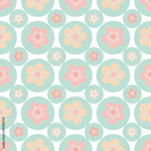 Simple Cute Flower Seamless Patterns