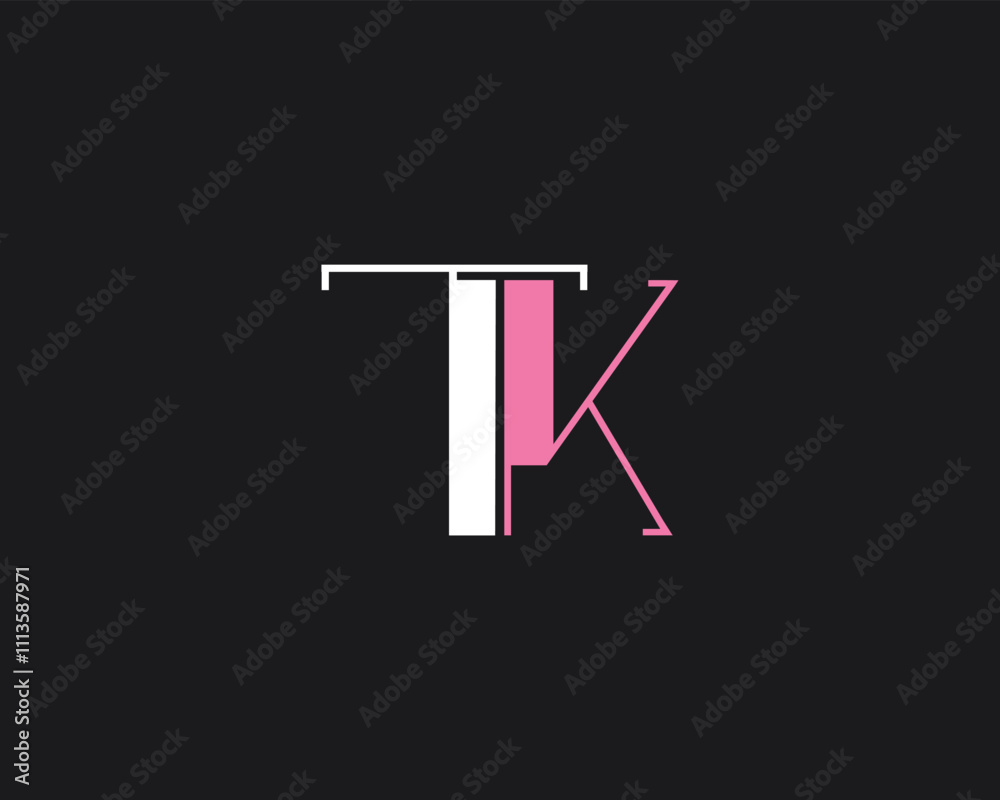 creative letter TK logo design template creative letter TK logo design template