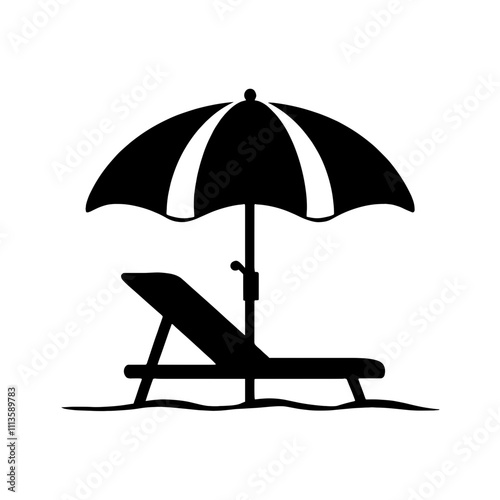 Beach umbrella SVG on a transparent background