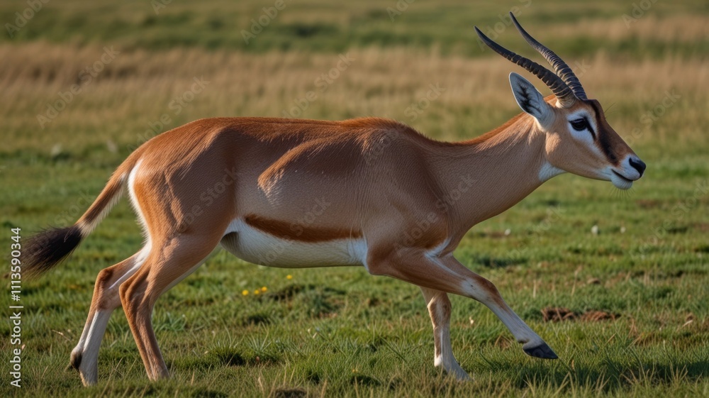 Saiga Antelope in Pasture