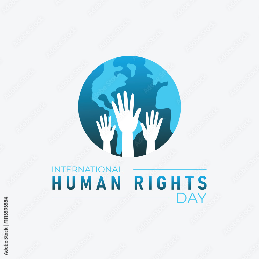Human rights day is observed every year on december 10. Vector illustration on the theme of international human rights day