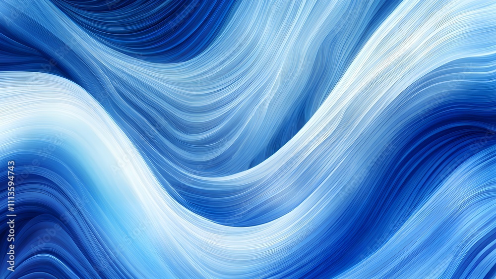 Abstract blue waves with smooth gradients creating a serene and calming visual effect. Abstract blue waves with smooth gradients creating a serene and calming visual effect.
