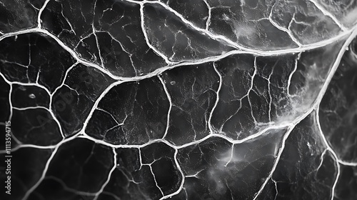 Abstract Close Up Leaf Vein Structure photo